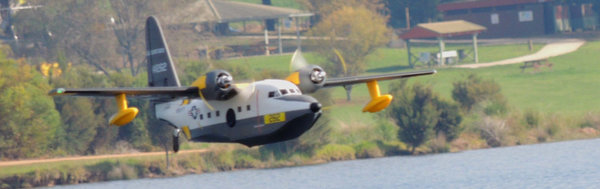 RC float plane in flight