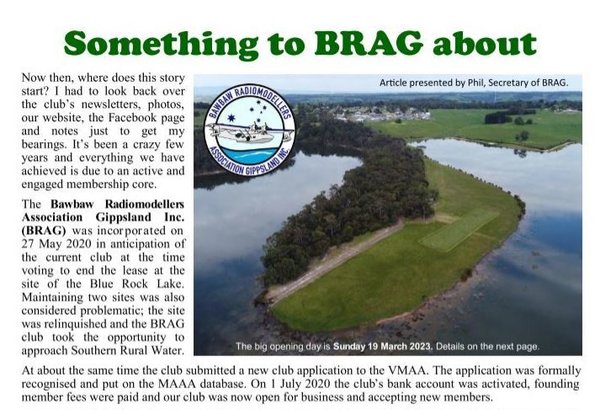 BRAG rc plane club VMAA bulletin image